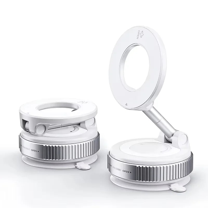 Vacuum Magnet Phone Bracket Multi-angles Adjustment Strong Magnetic Suck Design Foldable Car Holder For Navigation Stand