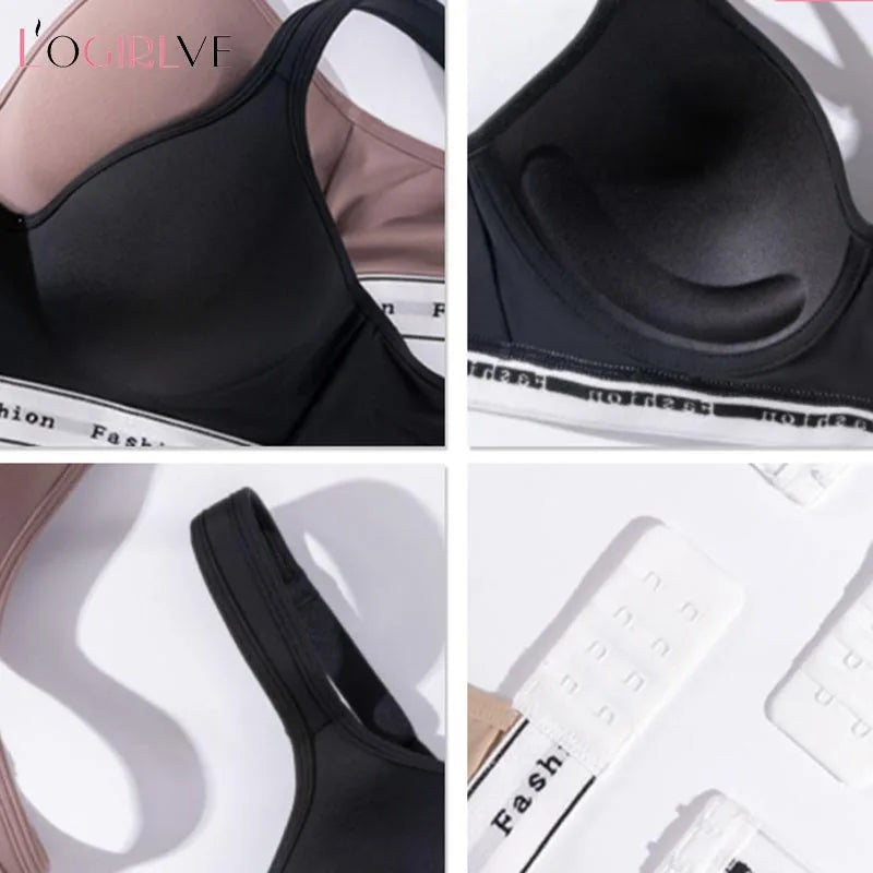 Logirlve French Thin Cup Lingerie Set Lace Bras High Quality Women Underwear Wireless Push Up Brassiere Breathable Bras Panties