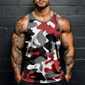 Summer Daily Exercise Men's Tank Top Camouflage Outdoor Sports Running Fitness Men's Sleeveless Tshirt Street Men's Tank Top 6xl