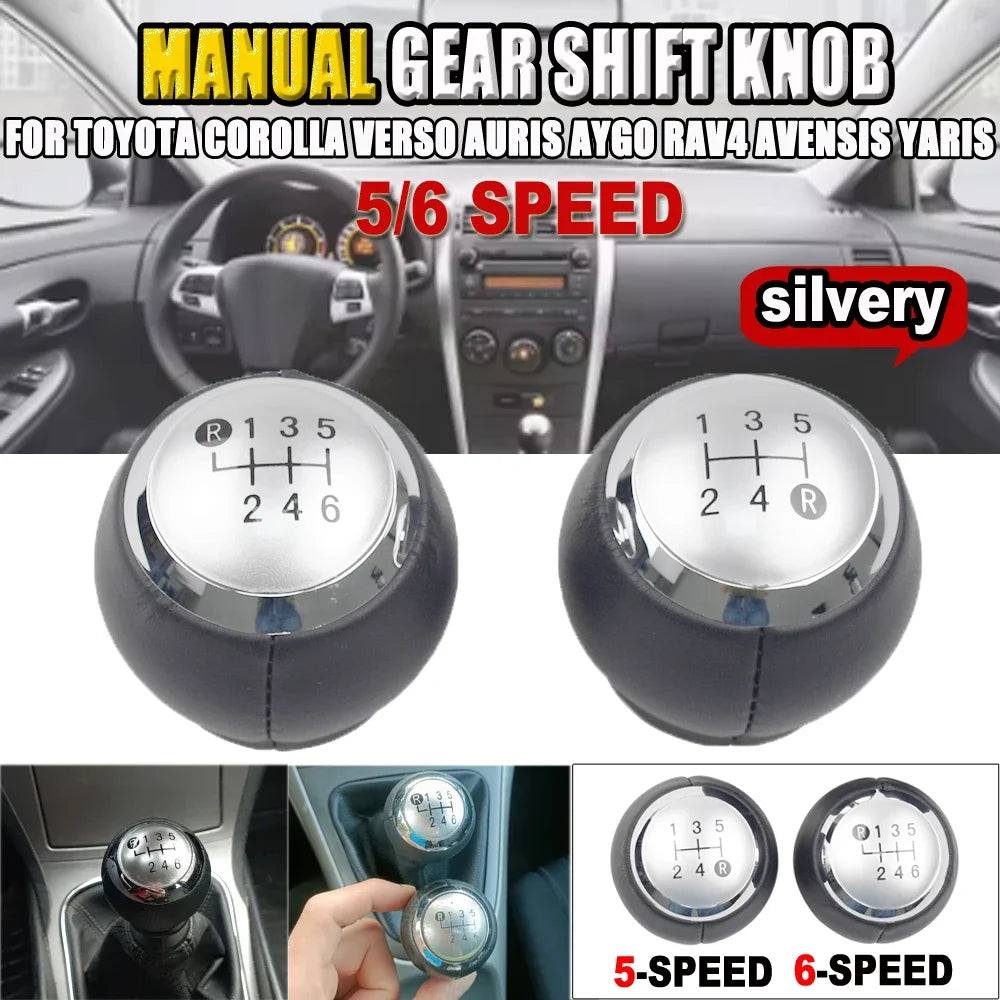 Car 5/6 Speed Lever Gear Stick Shift Knob Head For Toyota Corolla Verso Auris Yaris RAV4 2007 2008 2009 2010 2011 2012 2013