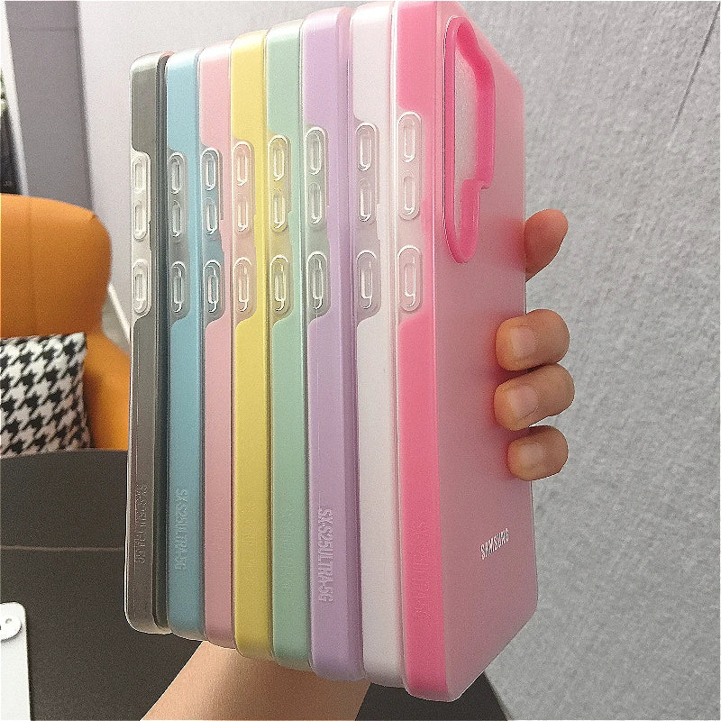 Candy Color 2-in-1 Case For Samsung Galaxy A 73 56 55 54 53 52 36 35 34 33 32 26 25 24 23 22 17 16 15 14 13 12 07 05 S 5G Cover