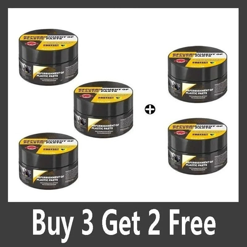 Car Interior Repair Paste, Interior and Exterior Plastic Polishing Wax, Scratch Repair, Also Suitable for Tires.