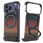 Eary Kevlar Case for iPhone 17 Pro Max Bumper with Stand 360°Rotation Magnetic Kickstand Shockproof Drop Protection Phone Cover