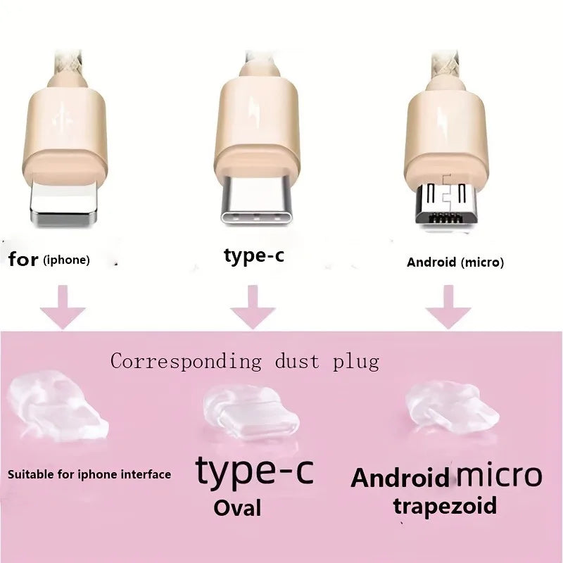 Cute Cartoon Bear Phone Dust Plug For Iphone For Samsung Type-C Decorative Accessories Hanging Charging Port