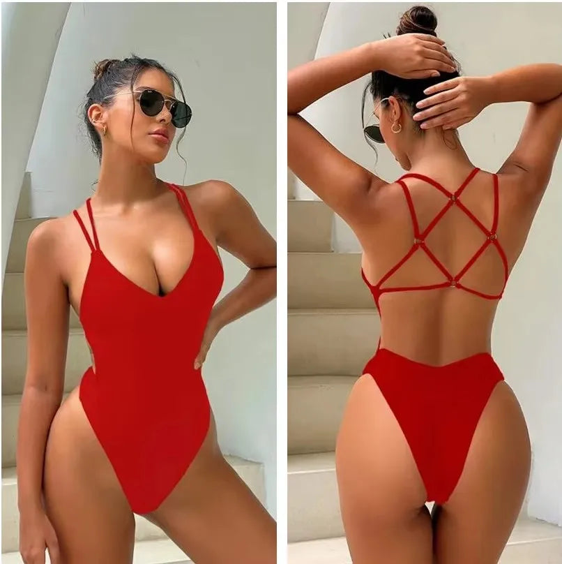 2026 Pad Swimwear Women Beach One Piece Swimsuit Mujer Trikini Bikini  Maio Biquini Badpak Maillot Femme