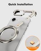 Eary Frameless Case for iPhone 16 E Magsafe Z-Shaped Phone Cover With 360°Rotate Magnetic Kickstand Metal Shockproof Protective