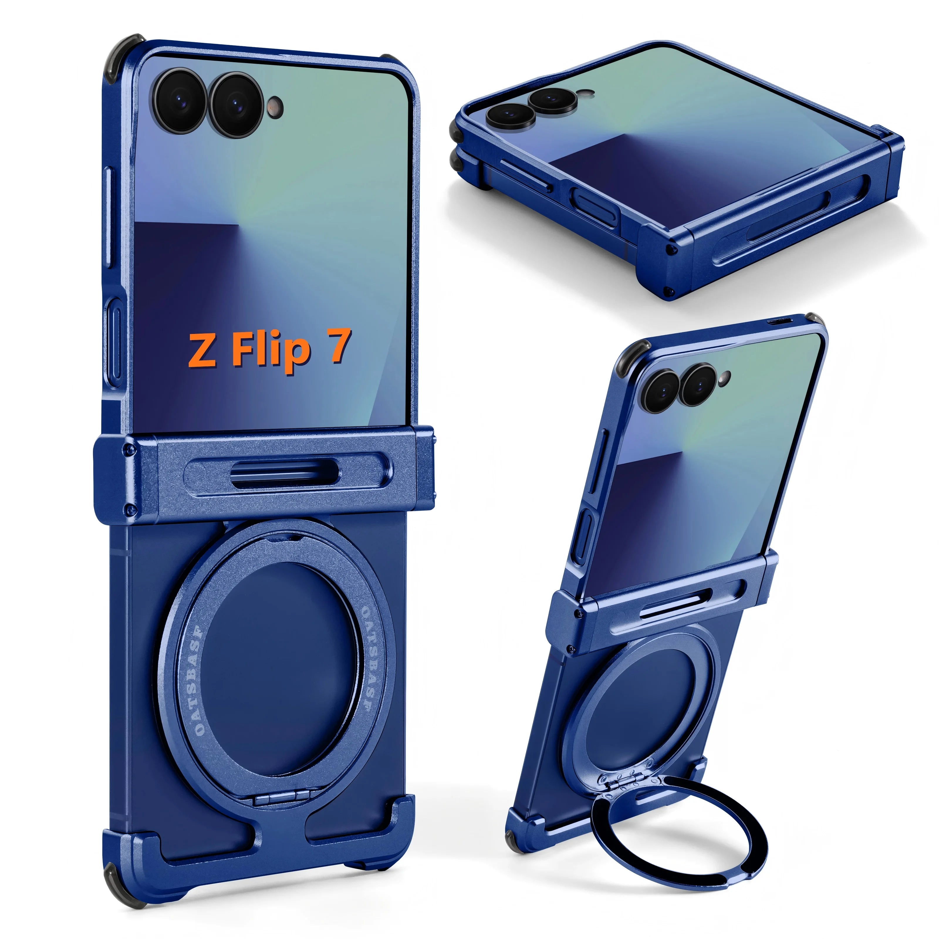 Eary for Samsung Galaxy Z Flip 7 6 Case for MagSafe 360°Rotatable Magnetic Kickstand Wireless Charging Anti Scratch Phone Cover