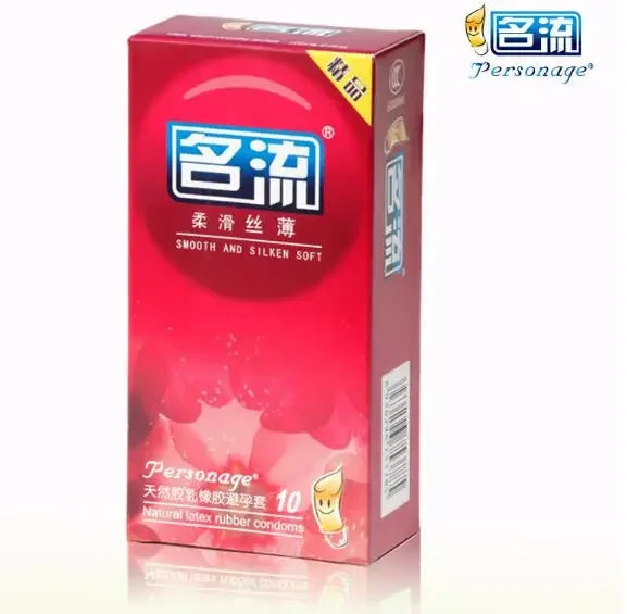 PERSONAGE 10 Pcs Hot Sale Quality Sex Products 6 types Natural Latex Condoms For Men Adult Better Sex Toys Safer Contraception