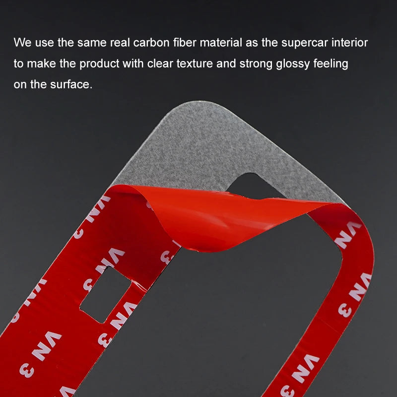 Carbon Fiber Epoxy Coated Interior Gear Shift Panel Trim Cover Sticker For Toyota Yaris 2006 2007 2008 2009 2010 2011 2012 2013