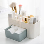 Clear Acrylic Cosmetic Storage Box with Drawers, Multi-Use Desktop Organizer for Lipsticks, Makeup Brushes & Beauty Supplies