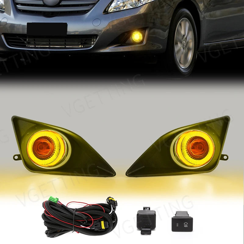 Daytime Running Light DRL Angel Eyes Fog Lamp Led for Toyota Corolla Altis 2008 2009 2010 Driving Light Auto Halogen Daylight
