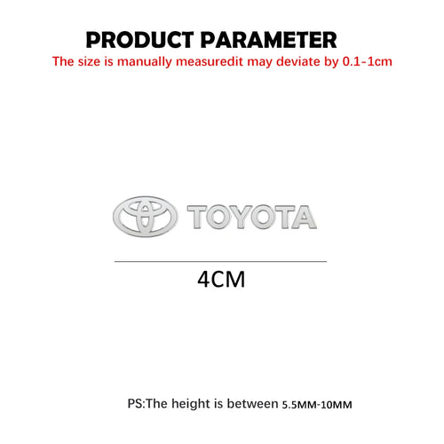 3D Metal Car Interior Decorative Badge Emblem Sticker for Toyota Camry Corolla Prado Hilux Yaris Supra Fortuner Auto Accessories