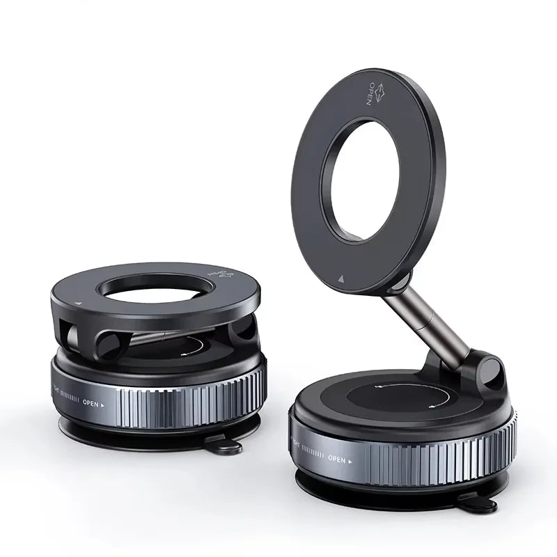Vacuum Magnet Phone Bracket Multi-angles Adjustment Strong Magnetic Suck Design Foldable Car Holder For Navigation Stand
