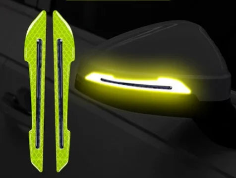 1 Set/2PCS Car Reflective Warning Mirror Strip Safety Warning Reflective Sticker For Universal Car Decorative Trims
