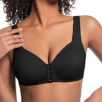 Women's Bra Pure Cotton Front Button Bra Anti Sagging No Steel Ring Comfortable Fabric Middle-aged Elderly Mothers' Underwear