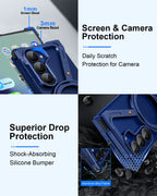 Eary Frame Case for Samsung Galaxy Z Fold 7 for Magsafe 360°Rotation Magnetic Stand Metal Phone Case Shockproof Protector Cover