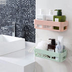 Hot Sale Adhesive Storage Rack Bathroom Accessories Corner Shower Shelf Kitchen Bathroom Shelf Home Decoration