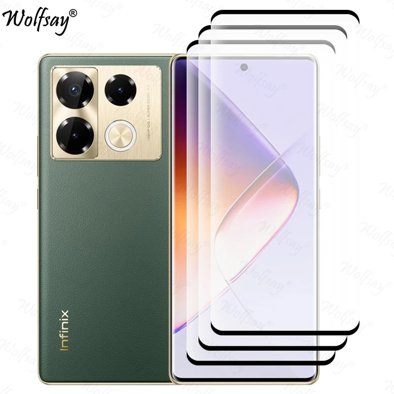 Curved Edge Tempered Glass For Infinix Note 40 Pro Screen Protector Infinix Note 40 Pro 4G Glass For Infinix Note 40 Pro Glass