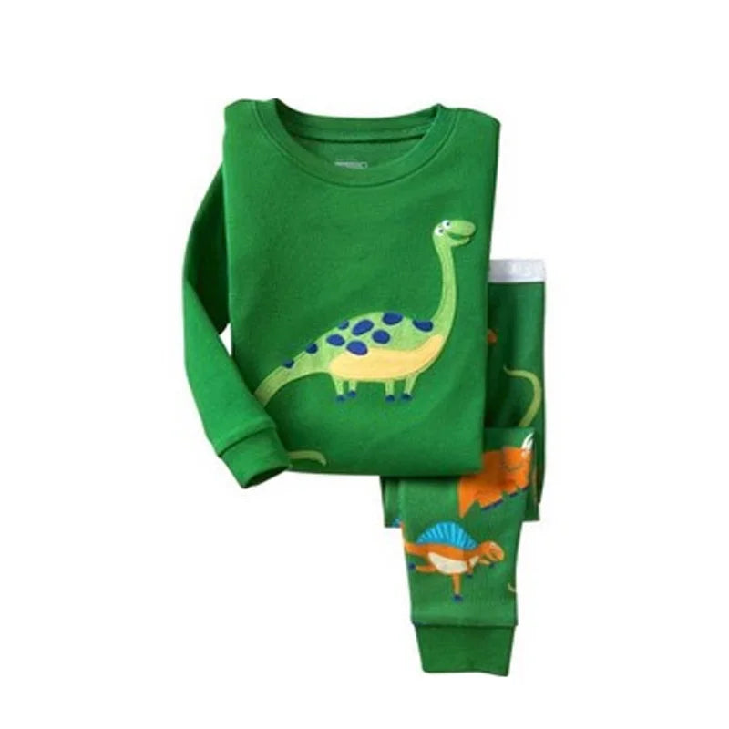 kids pajamas set baby pijama boys animal embroidery sleepwear girls cute 100% cotton soft nightwear children clothing homewear