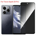 1-3Pcs For Tecno Spark 40 Pro + 30C 30 5G 20 10 ProPrivacy Tempered Glass Screen Protector Compatible For Tecno Spark 9T 8P 7pro