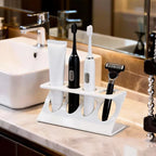 Bathroom Multipurpose Storage Rack for Toothbrush Holder, Multifunctional Drain Rack Organizer, Desktop Organizer for Bathroom