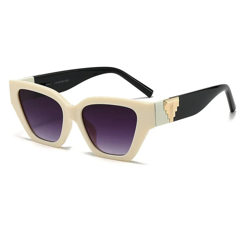 2025 Luxury Glamour Brand Women Sunglasses Stylish Cat Eye Fashion Ladies Glasses Trend Designer Gradient Eyewear UV400