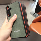 For Samsung Galaxy A57 A56 A55 A37 A36 A35 A26 A16 A15 A25 A17 5G Case Luxury Sheepskin Leather Shell Plain Lambskin Cover Coque