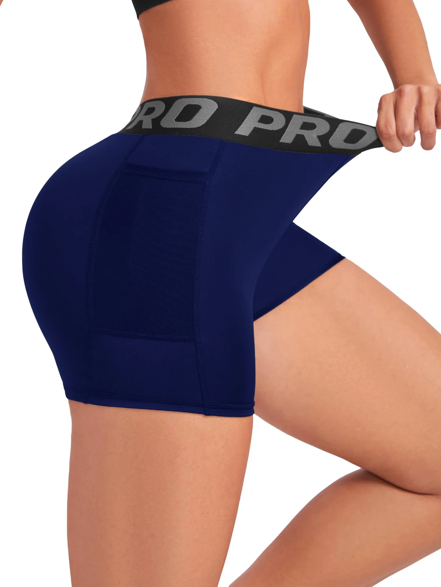 Women leggings High Waist Letter Waistband Solid Color Sports shorts for Breathable Quick Dry Running Gym Tennis Workout Shorts