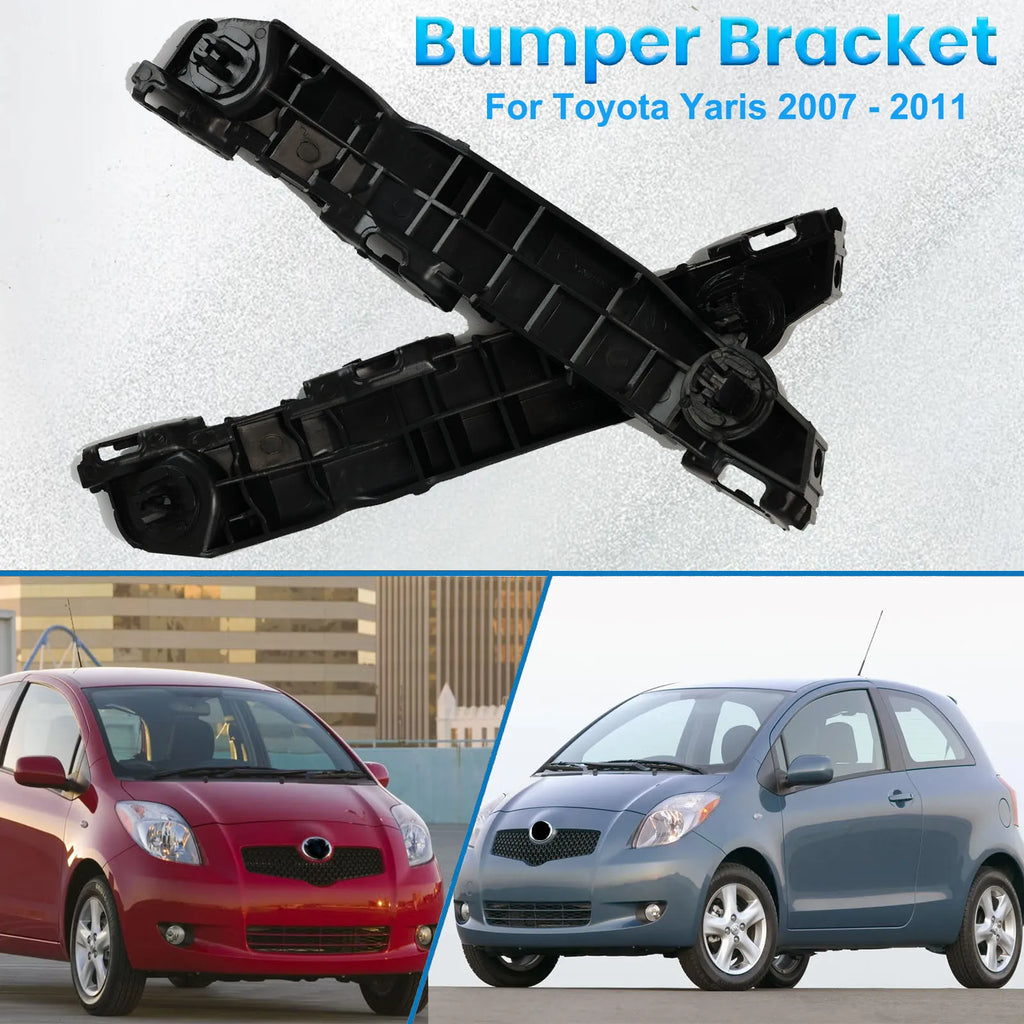 Left+Right Car Front Bumper Support Bracket Retainer For Toyota Yaris 2007 2008 2009 2010 2011 Left Right 5253552060 5253652050
