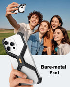 Eary X-Shaped Minimalist Phone Case For iPhone 16 Pro Max Ultra Thin Heat Dissipation Bumper Shockproof Protective Cover 2025