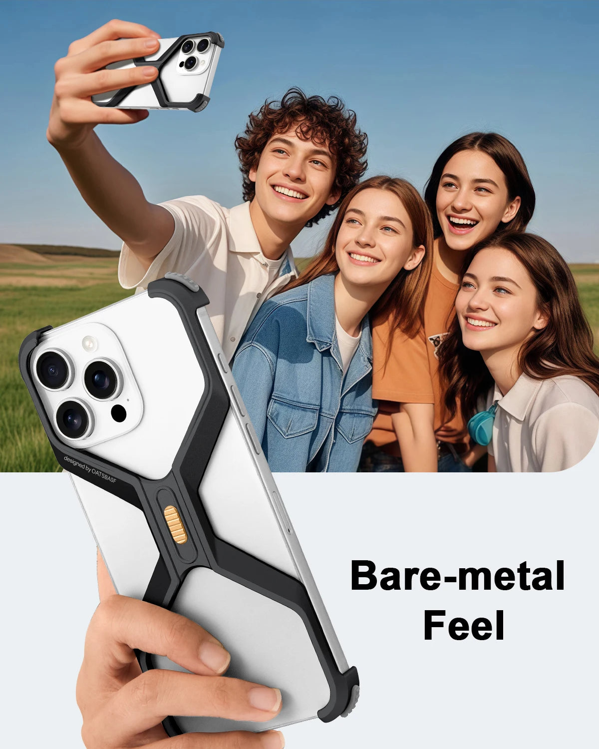 Eary X-Shaped Minimalist Phone Case For iPhone 16 Pro Max Ultra Thin Heat Dissipation Bumper Shockproof Protective Cover 2025