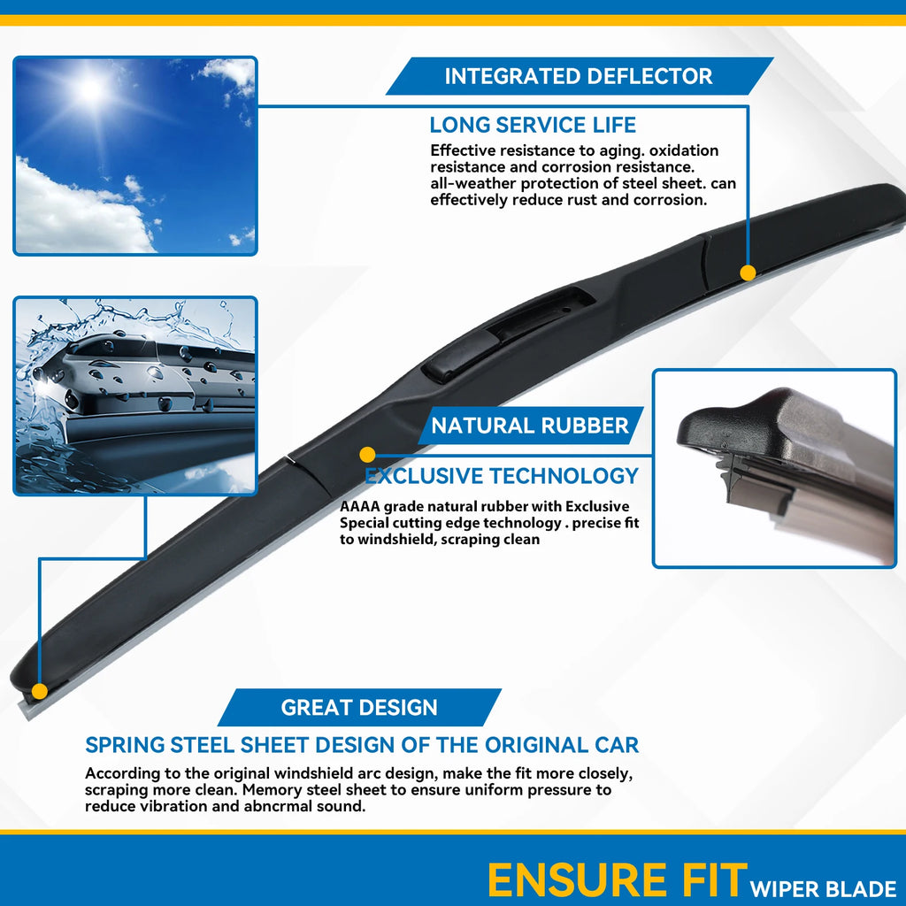 Erick's Wiper LHD Front Wiper Blades For Toyota Noah Voxy ZRR70 VAN 2007 - 2013 Windshield Windscreen Window Rain Brush 26"+16"