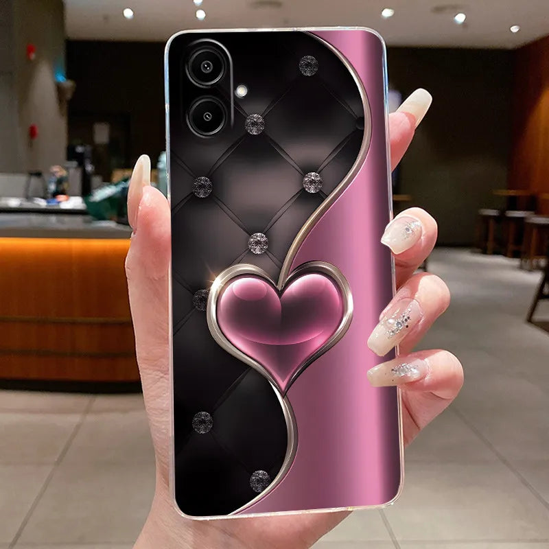For Samsung A07 2025 Clear Phone Case Luxury Butterfly Flowers Casing For Samsung Galaxy A07 SamsungA07 A 07 Silicone Back Cover