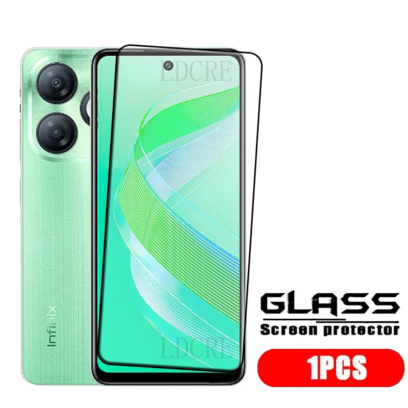 4Pcs For Infinix Smart 8 Glass Infinix Smart 8 Tempered Glass Protective Full Cover Glue HD 9H Screen Protector Infinix Smart 8