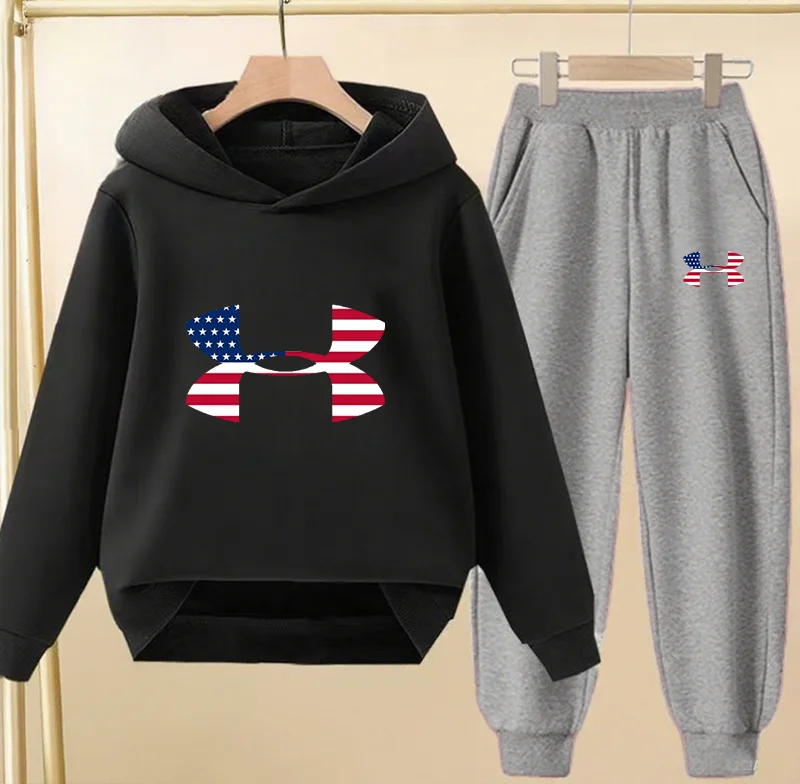 2-13 Years Boys 2pcs Hoodie+Pants Tracksuits Kids Cute brand Autumn Spring  Girls Casual Streetwears Children Clothes Sets