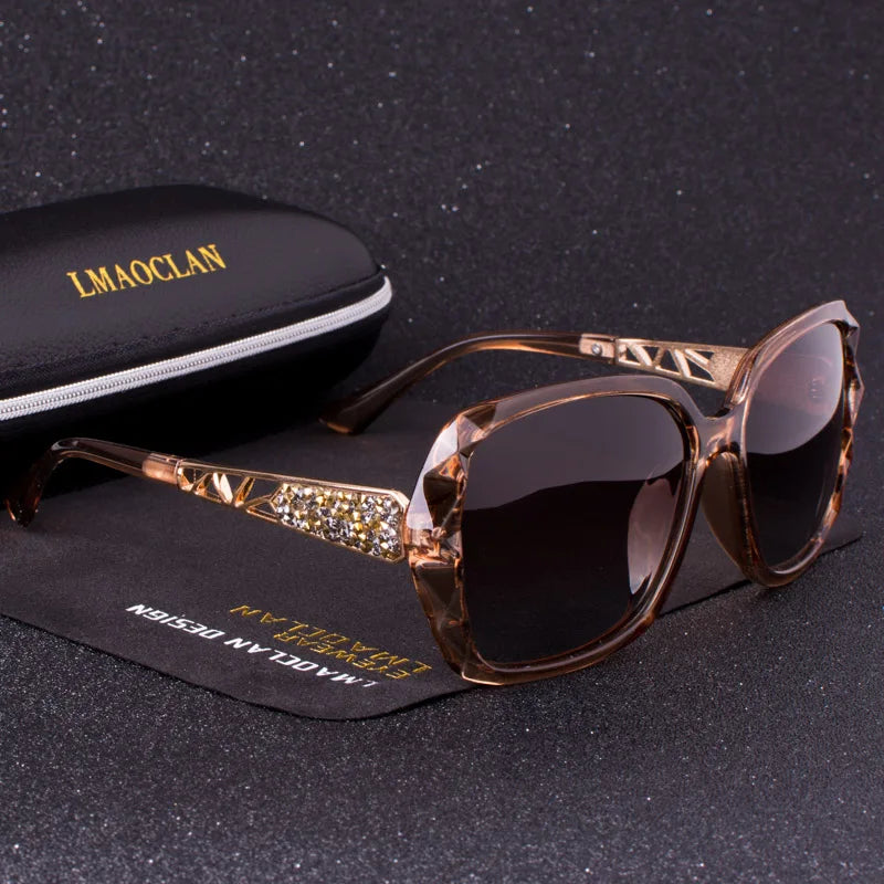 Luxury Brand Design Vintage Polarized Sunglasses Women Ladies Oversized Square Sun Glasses Female Eyewear Oculos UV400 Shades