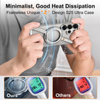 Eary Phone Case for Samsung Galaxy S25 S24 Ultra for Magsafe Magnetic Ring Stand 360°Rotating Frameless Metal Shockproof Cover