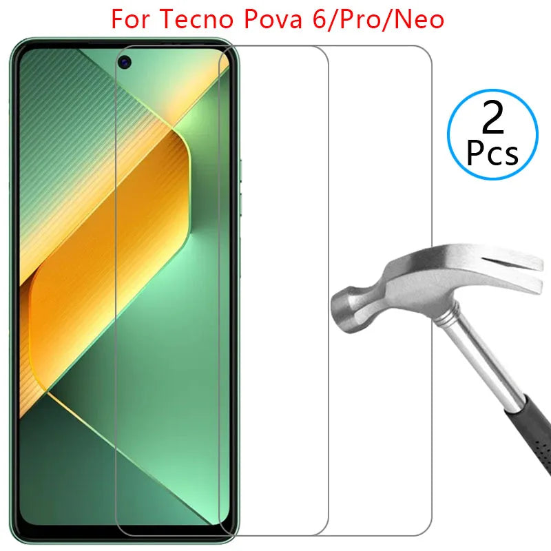 protective tempered glass for tecno pova 6 pro neo 4g 5g screen protector on techno pova6 6pro 6neo pova6pro film texno tehno