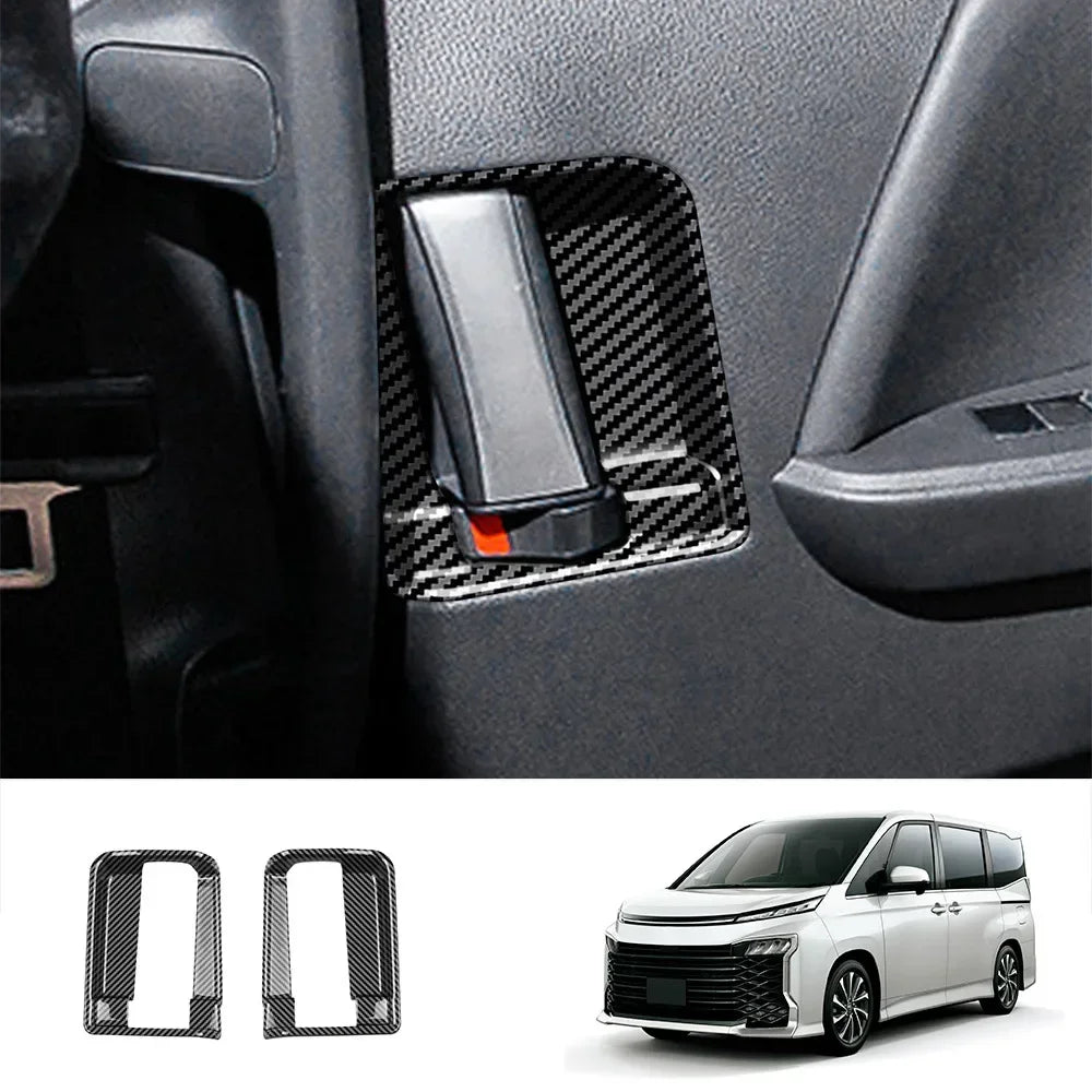 RHD For Toyota Voxy 90 Series 2021 2022 2023 Carbon Fiber inner Steering Wheel Button Decorative Cover Accessories Car Styling