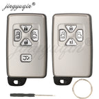 jingyuqin Key Shell for Toyota Noah Voxy Alphard Estima Vellfire Smart Card Remote Car Keyless Case Fob 4/5 Buttons
