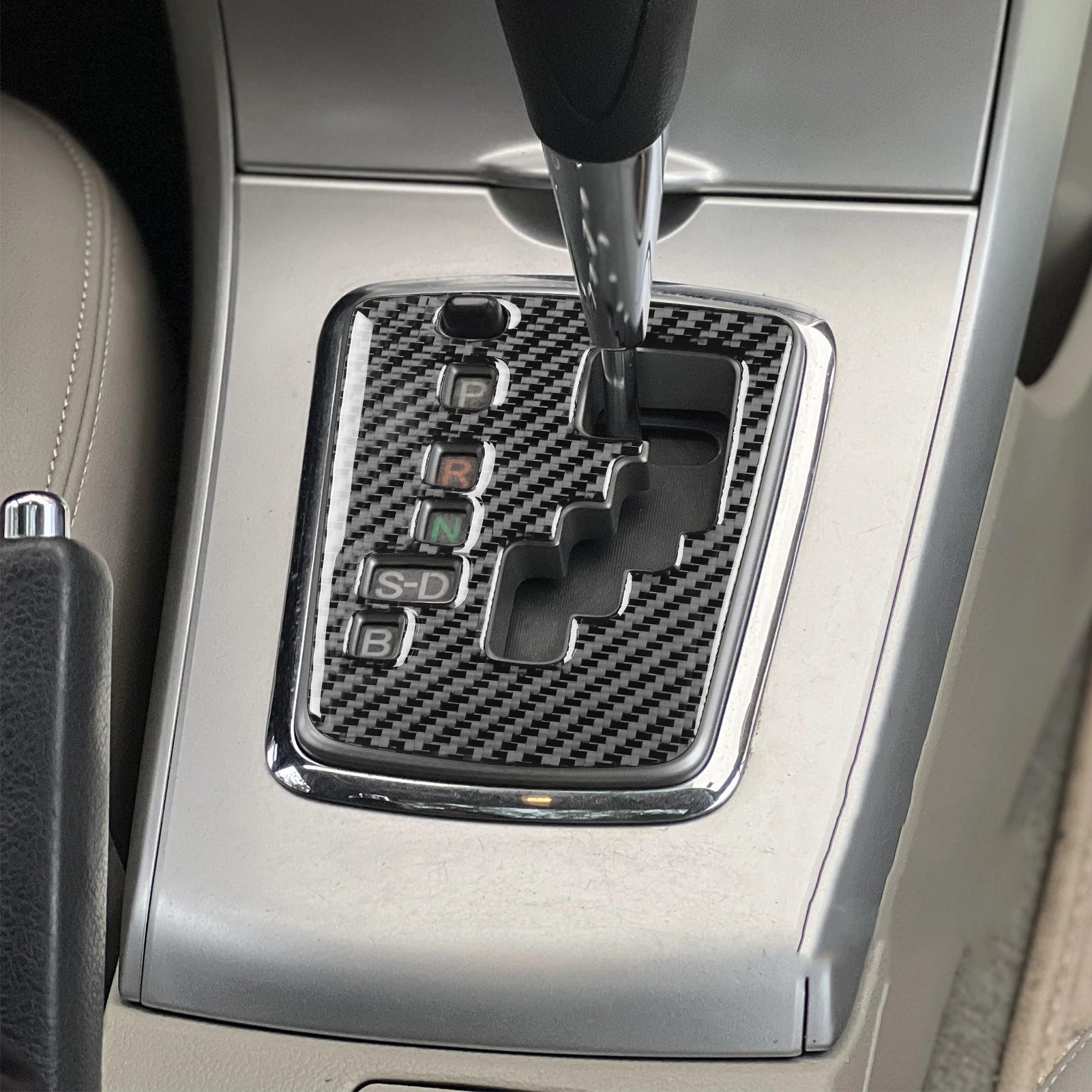 For Toyota Corolla 2007 2008 2009 2010 2011 2012 2013 Car Interior Soft Carbon Fiber Gear Shifter Panel Cover Trim