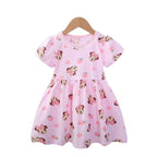 Summer Girl Short-sleeved Dress Cute Minnie Princess Style Casual Sundress for 2-6 years Kids Baby Version