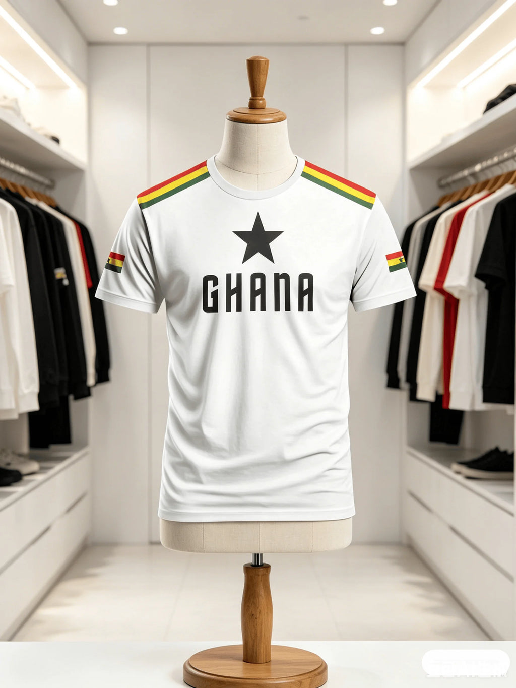 The New Ghana Style Youth Men's Football Shirt Is A Comfortable Top Suitable for Football Matches Training Family Kids Tees Tops