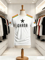 The New Ghana Style Youth Men's Football Shirt Is A Comfortable Top Suitable for Football Matches Training Family Kids Tees Tops