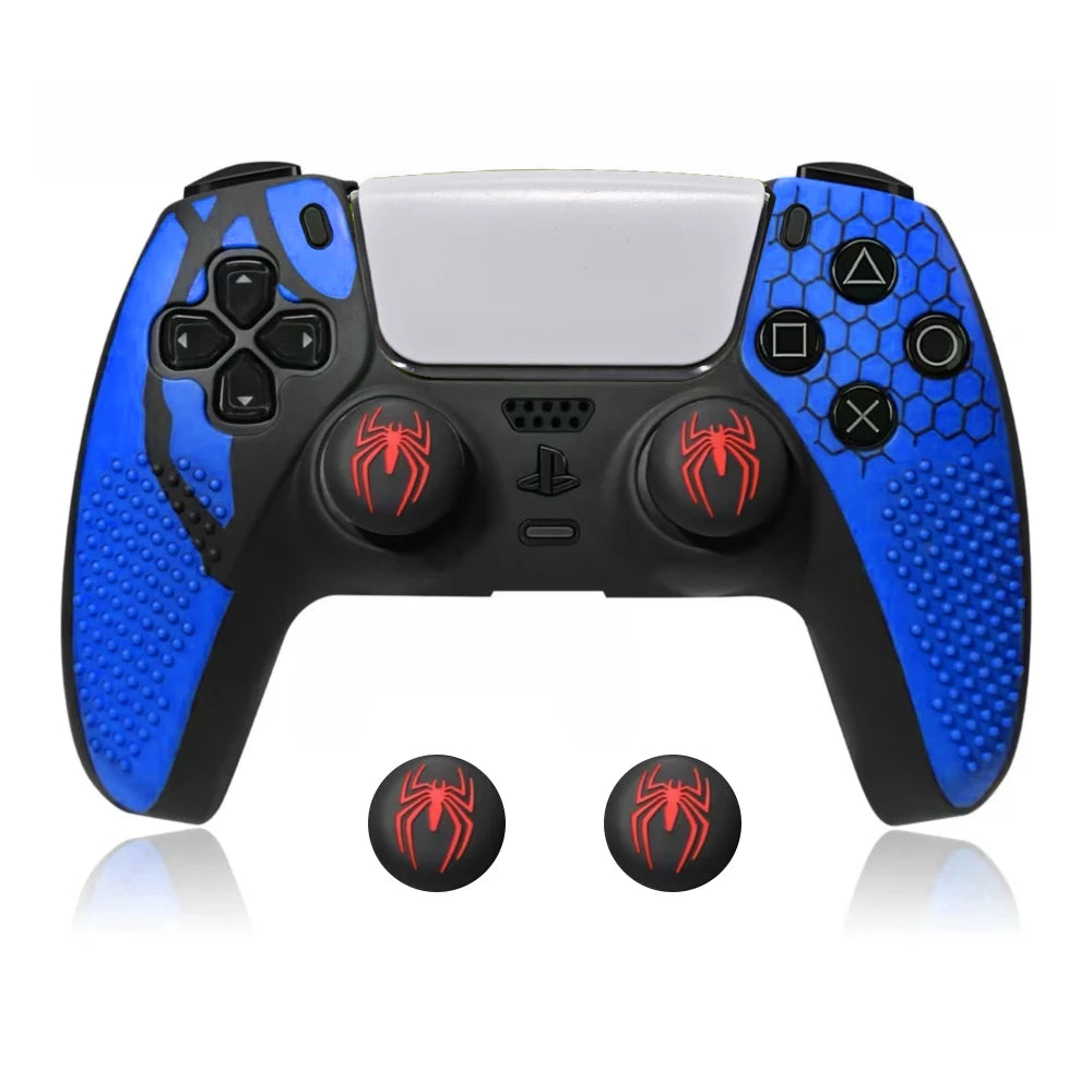 Rubber Silicagel Protective Cover Skin for PlayStation 5 DualSense PS5 Controller Silicone Gamepad Case 2 ThumbSticks Grips Caps