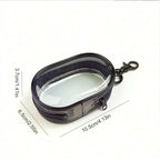 Portable Mini Transparent Storage Bag with Zipper Multifunctional Headphone and Charger Case Travel Accessories with Keychain