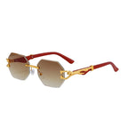 new rimless sunglasses UV400 fashion square metal glasses for men women designer unisex brand sun glasses shades for outdoor