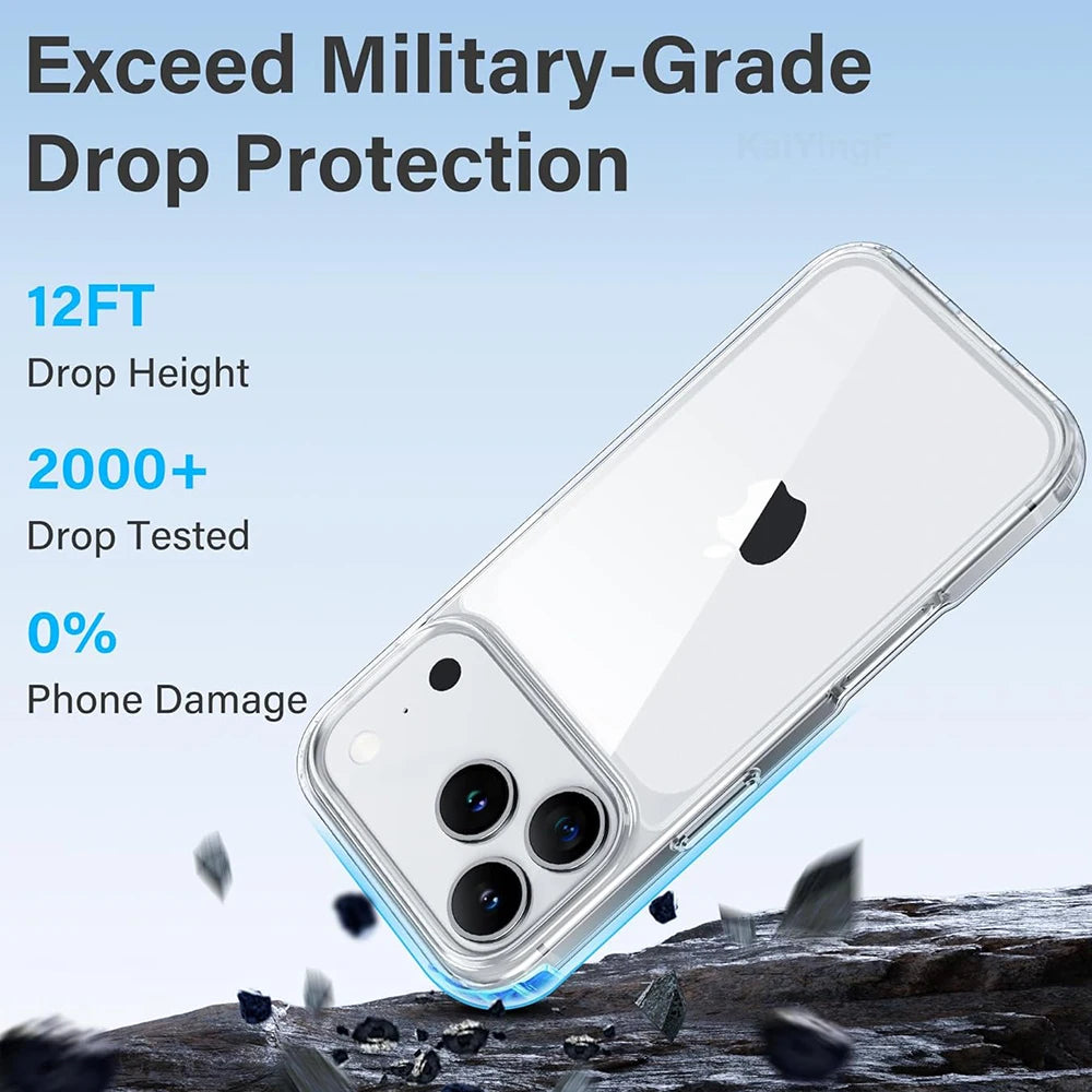  Transparent Silicone Phone Cases For iPhone 17 16 15 14 13 12 11 Pro Max Plus Air XR X Soft TPU Back Cover Clear Case