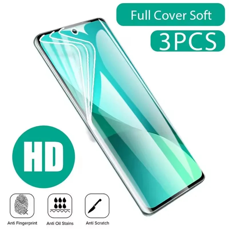 3Pcs Hydrogel Film For Tecno Pova 3 4 5 6 7 Neo 2 Slim Curve 5G Camon 30S 40 Spark Go 2 5G 2023 Screen Protector Not Glass