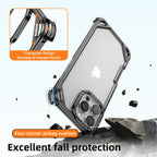Eary Minimalist Metal Frameless Phone Case for iPhone 16 Pro Max 15 Ultra-thin Bumper Aluminum Alloy Shockproof Protective Cover